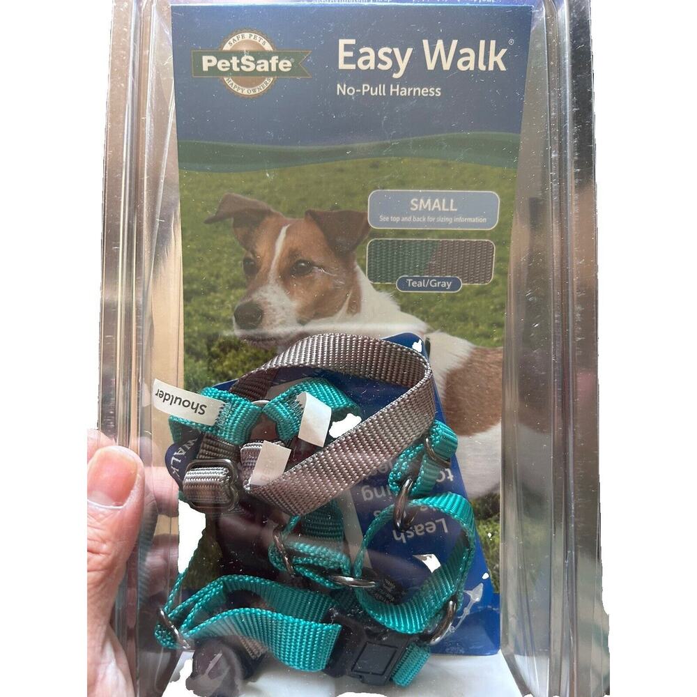PetSafe Easy Walk Sz Small No-Pull Dog Harness Teal/grey NEW